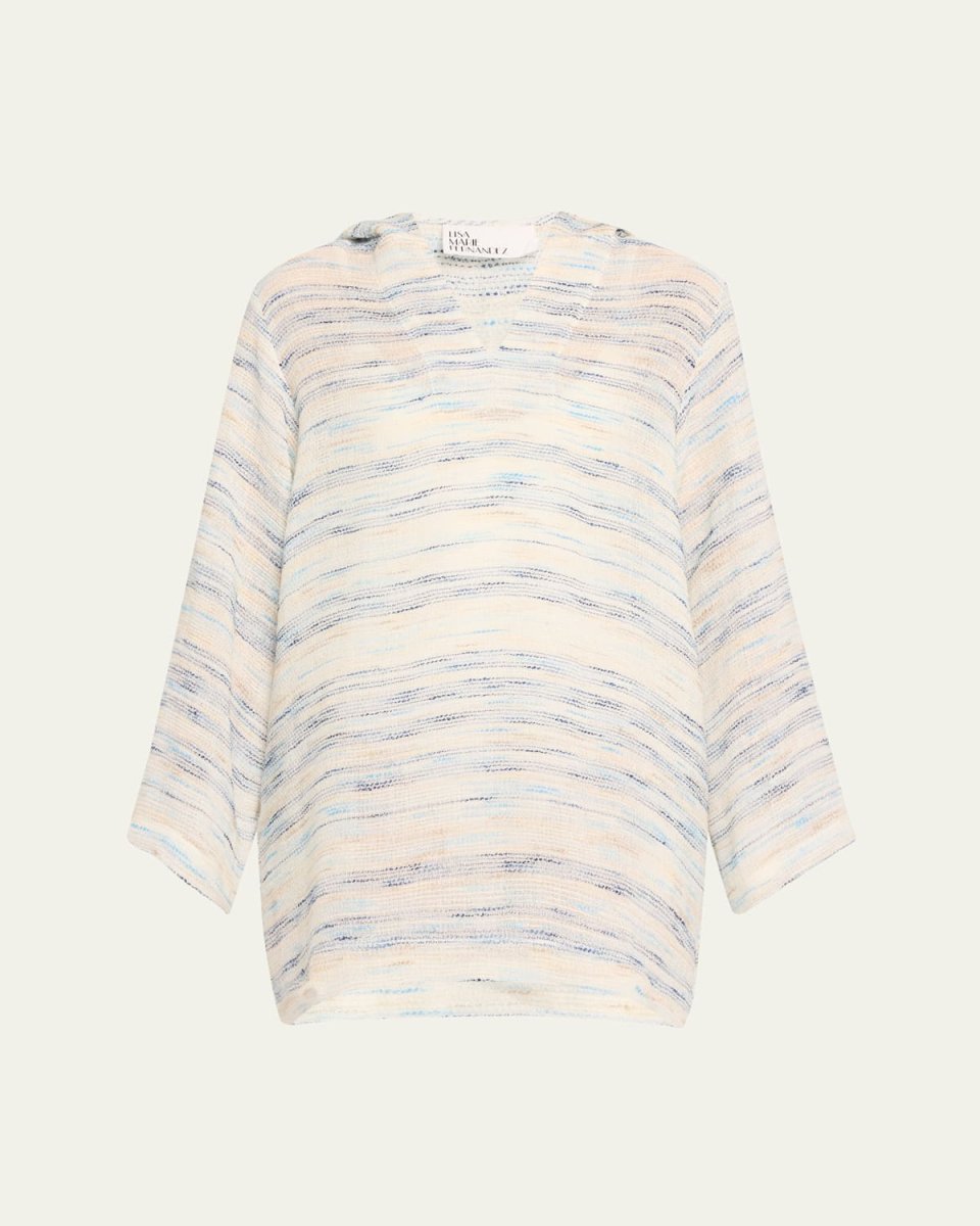 Sea Striped Gauze Beach Tunic